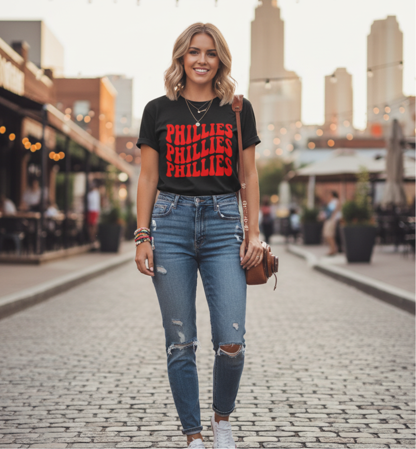 Phillies wavy tee