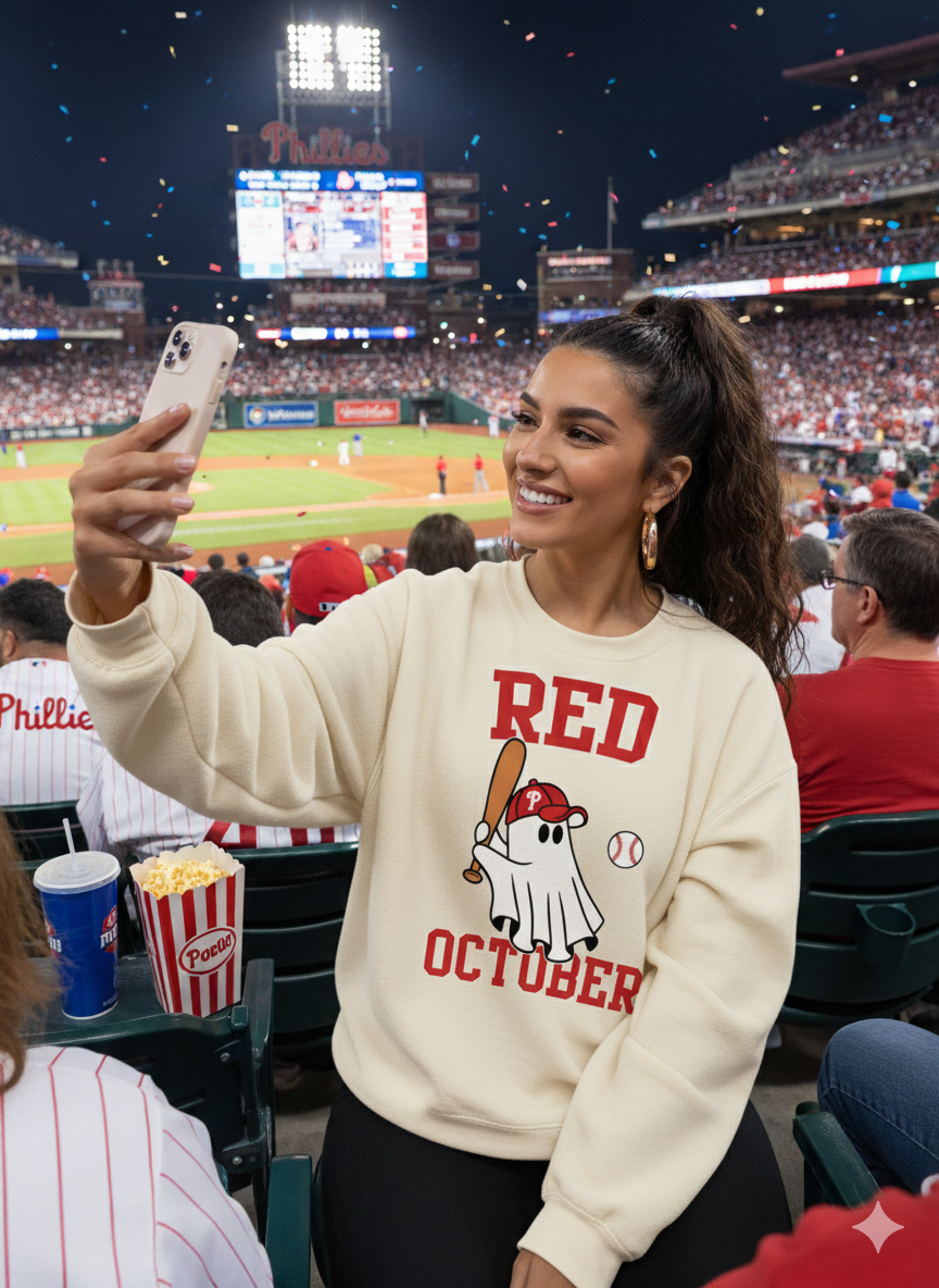 Red October Baseball Crewneck