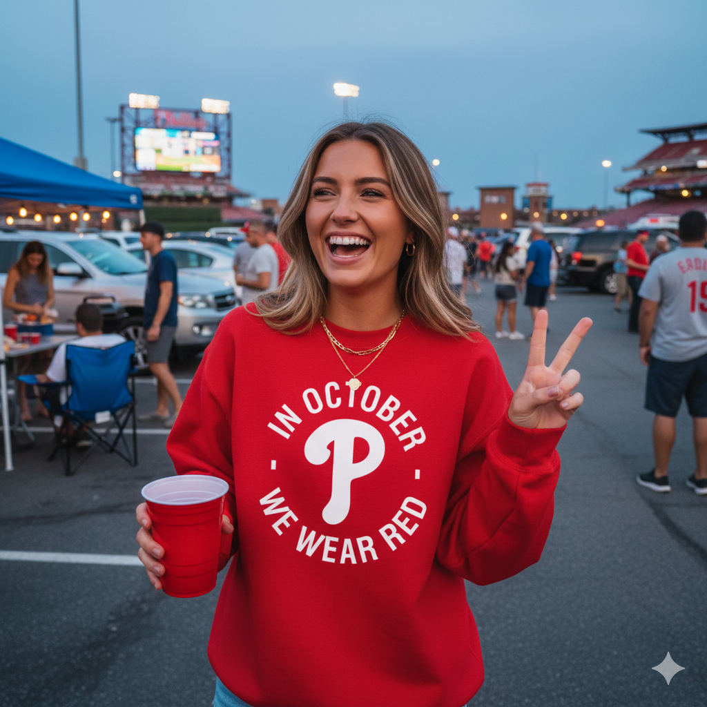 In October We Wear Red Sweatshirt